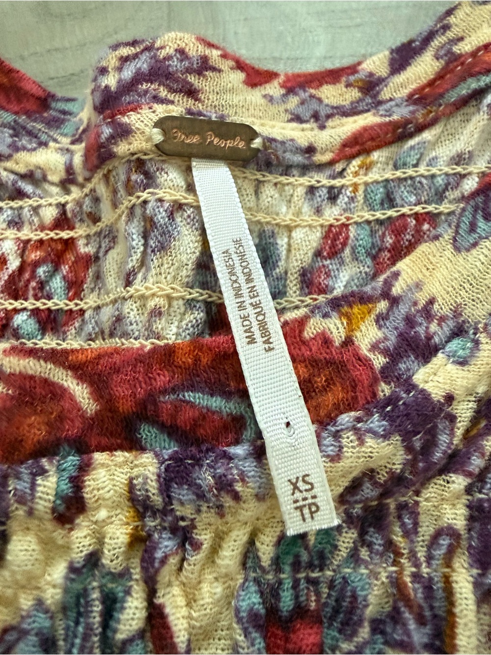 NWOT Free People Ruffled Up Top - Picture 3 of 3
